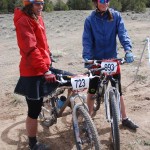 Coach Sarah and Alicia talk before the race 