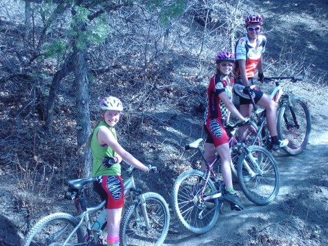 U19ers Robin and India ride with former U19er and Sweet Elite member Alicia Rose Pastore. Mountain biking rules!