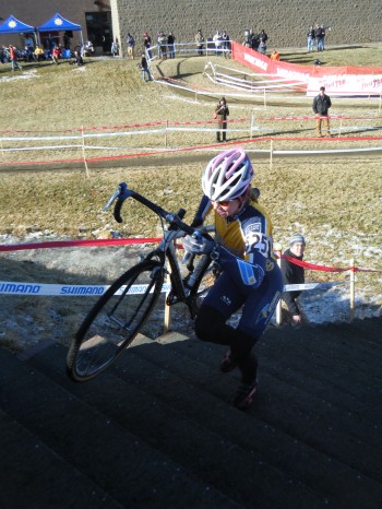 Teal runs the stairs at Cross Nationals in 2009