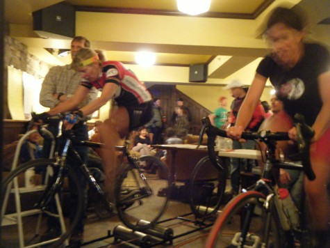 Martha Iverson took it to the drums at the Irish Embassy Pub Roller Races