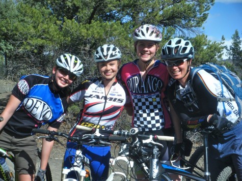 The U19 Devo Ladies, Sierra, India, Robin and Coach Elke.