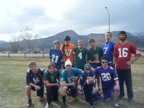 The U19 team posses after the game at FLC, final score 14-7. Coach Brendan caught a touchdown pass from Andrew as time expired, unfortunately it was not enough as they lost by a touchdown.