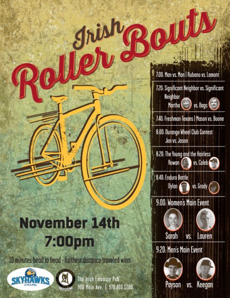 Irish Roller Bouts begin at 7pm at the Irish Embassy. Main event is at 9pm. Going to be fun!