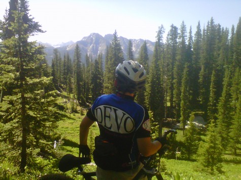 Corbin takes in the high country views.