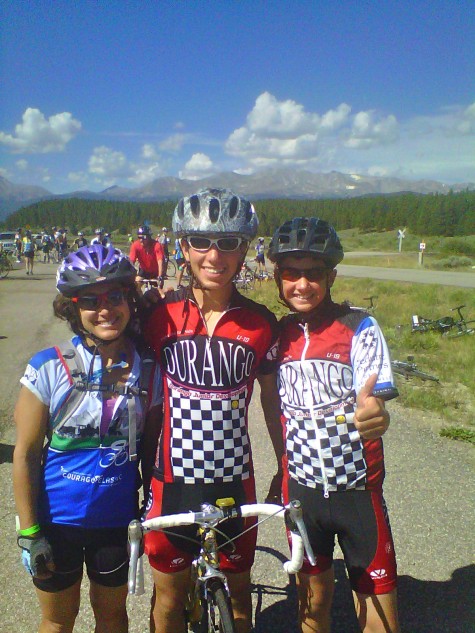 Connie and son Bryce Gordon with Dylan Williamson at the Courage Classic last weekend.