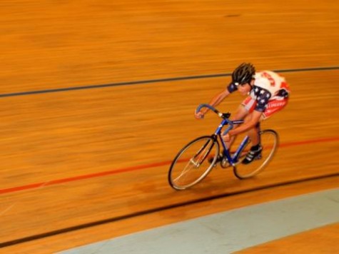 Gino tests out the track in Switzerland this week