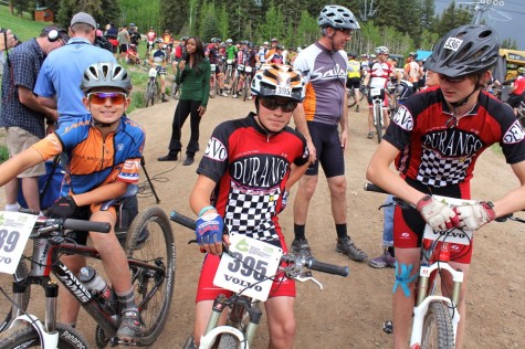 Jake, Will and Devin prepare for the cat 2 race. River not shown.