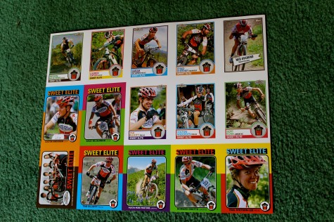 The 2011/12 RMCF/Devo Sweet Elite trading cards will be for sale at Mountain Bike Specialists starting this thursday. Only 45 complete team sets left, 175 random packs of 8 and plenty of individual cards. Come meet the Sweet Elite team along with numerous fast Pro Challenge riders this sunday from 4:15 to 5:15. Autographs!