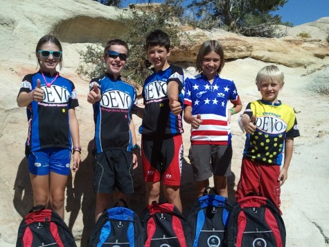 Katja, Perrin, Dylan, Camryn and Ivan give a big thumbs up to this years Road Apple Rally.